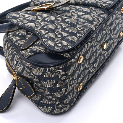 Christian Dior Monogram Mini Saddle Bowler Navy Blue 7 of 8