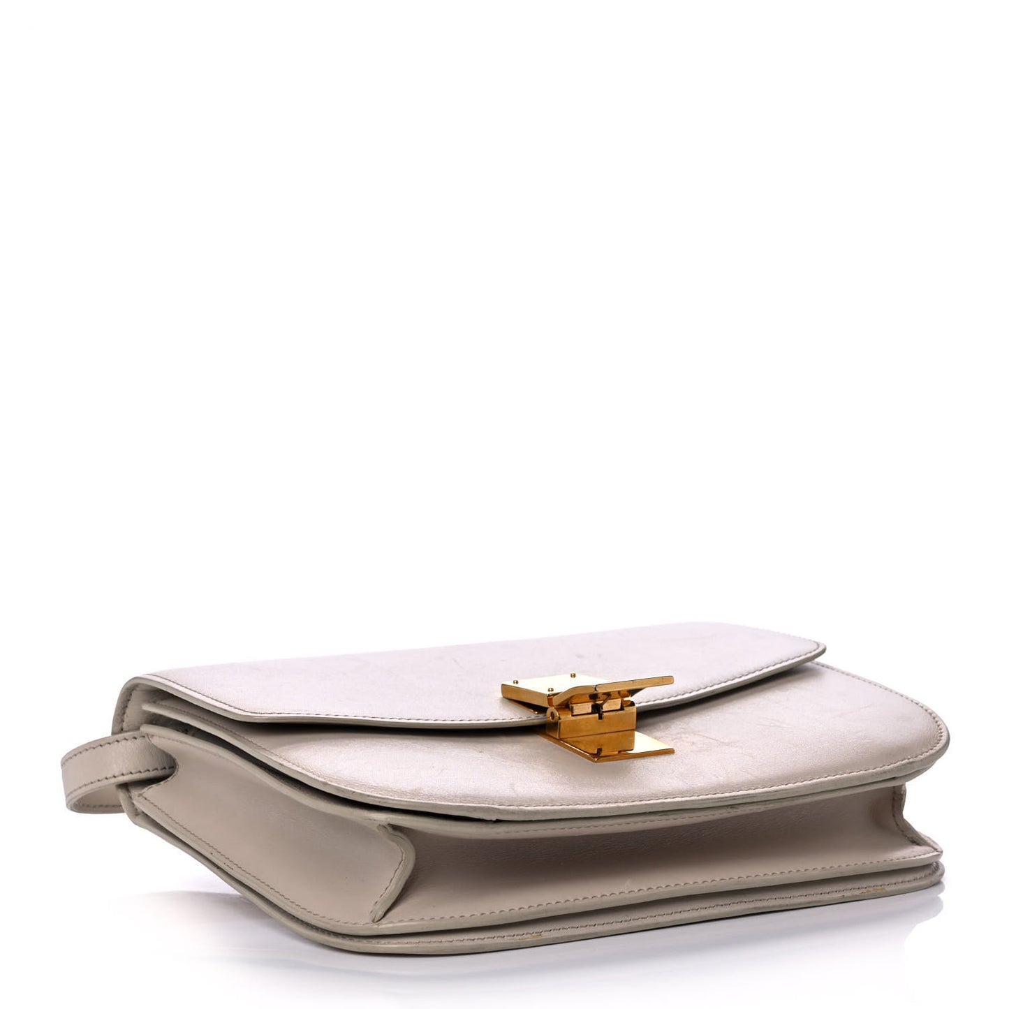 Calfskin Medium Classic Box Flap Bag Clay