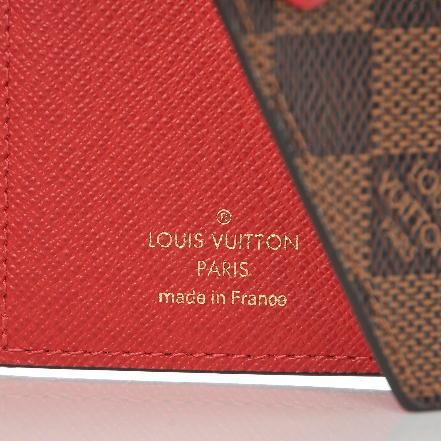 Louis Vuitton Damier Ebene Victorine Wallet Red 6 of 7