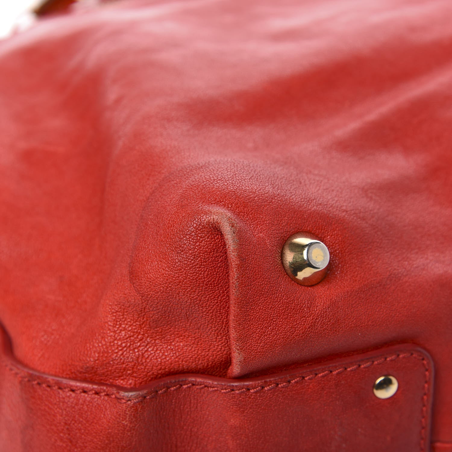 Chloe Lambskin Large Angie Shoulder Bag Red 7 of 12