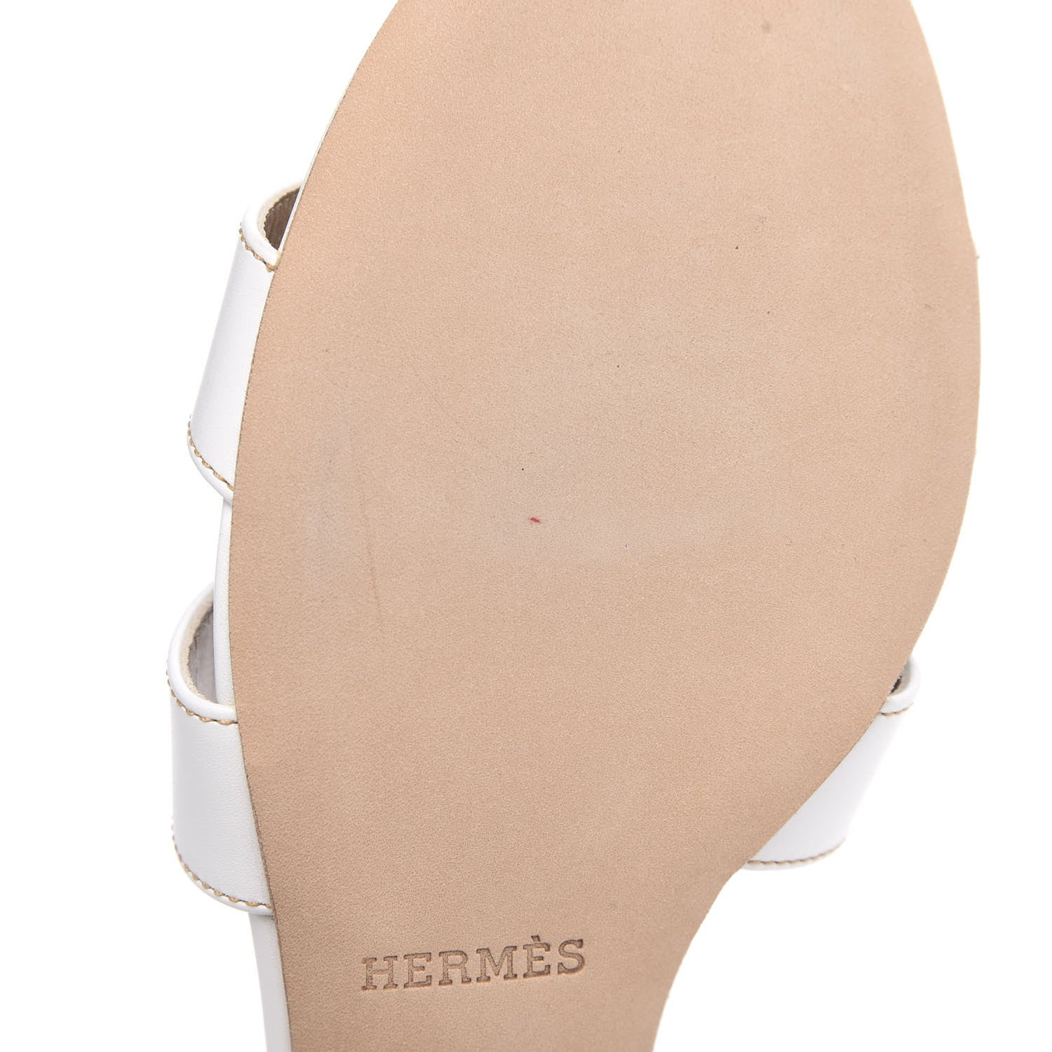 Hermes Calfskin Oasis Sandals 37.5 White 8 of 8