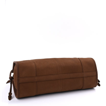 Prada Nubuck Triangle Medium Bonnie Shoulder Bag Cacao 3 of 8