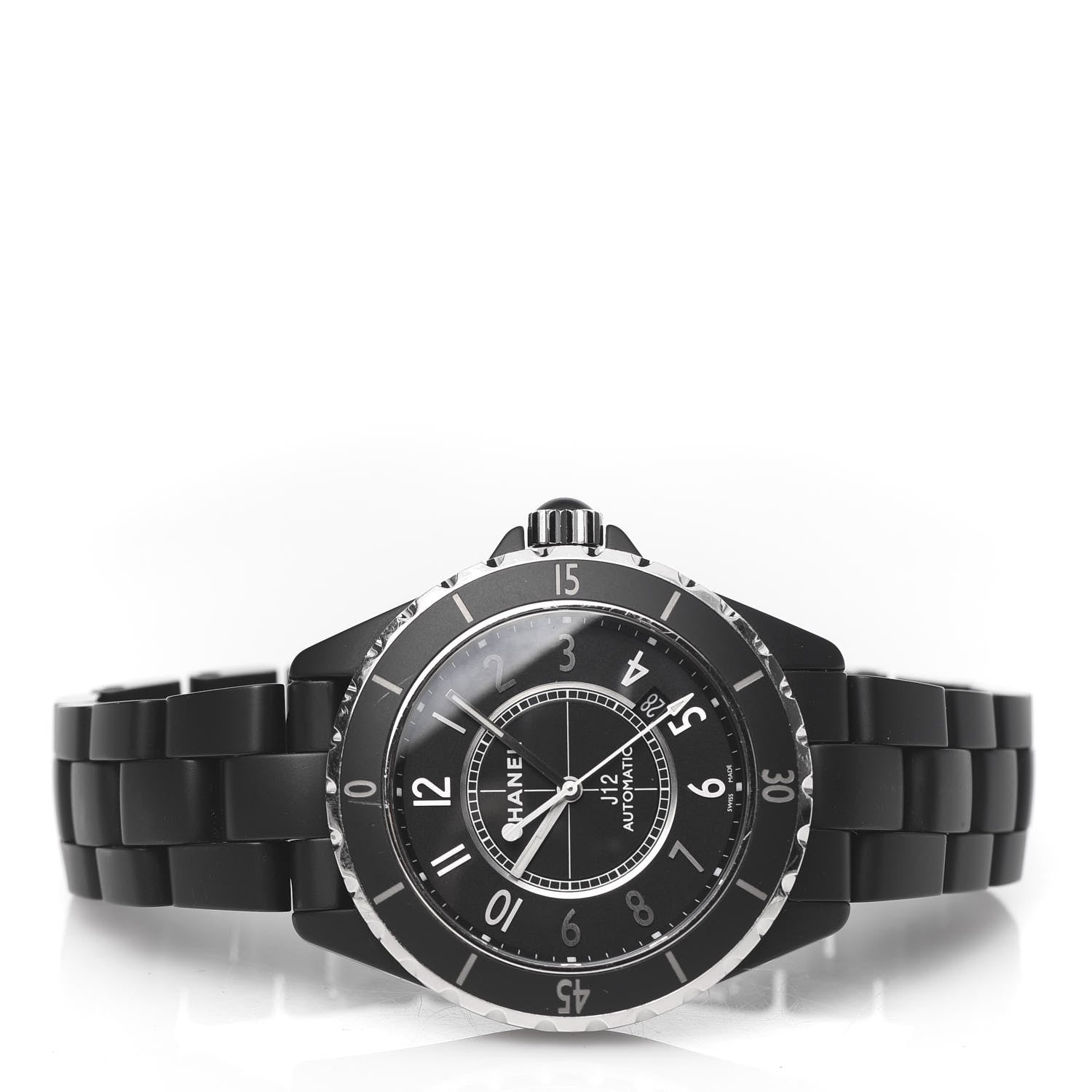 Chanel Stainless Steel Matte Ceramic 41mm J12 Automatic Watch Black 3 of 7