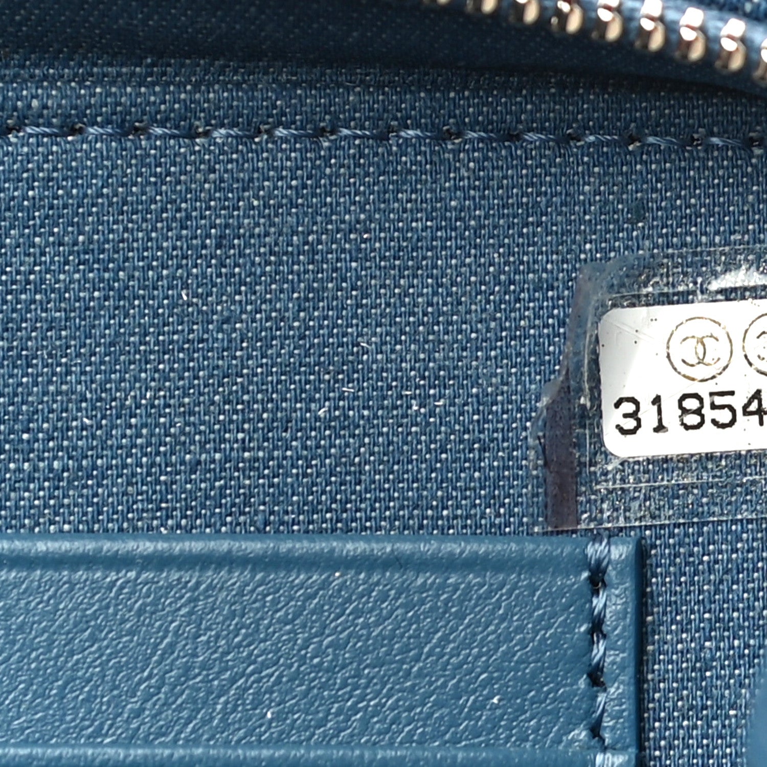 Chanel Denim Quilted CC Pearl Crush Camera Case Blue 7 of 12