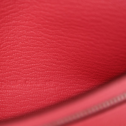 Hermes Chevre Mysore Bearn Gusset Wallet Rose Lipstick 7 of 12