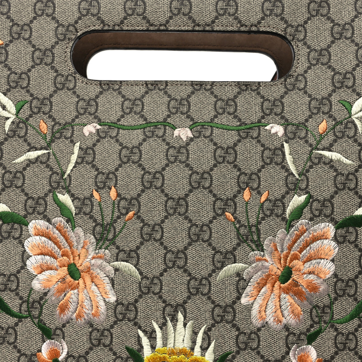 GG Supreme Monogram Floral Embroidered Medium XL Tote