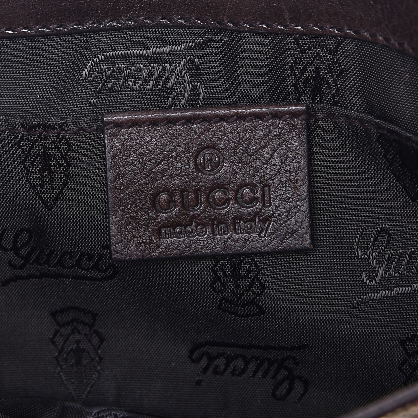 Crystal Monogram Babouska Clutch Dark Brown