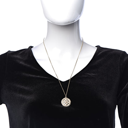 Chanel Medallion Quilted CC Chain Necklace Gold 2 of 6