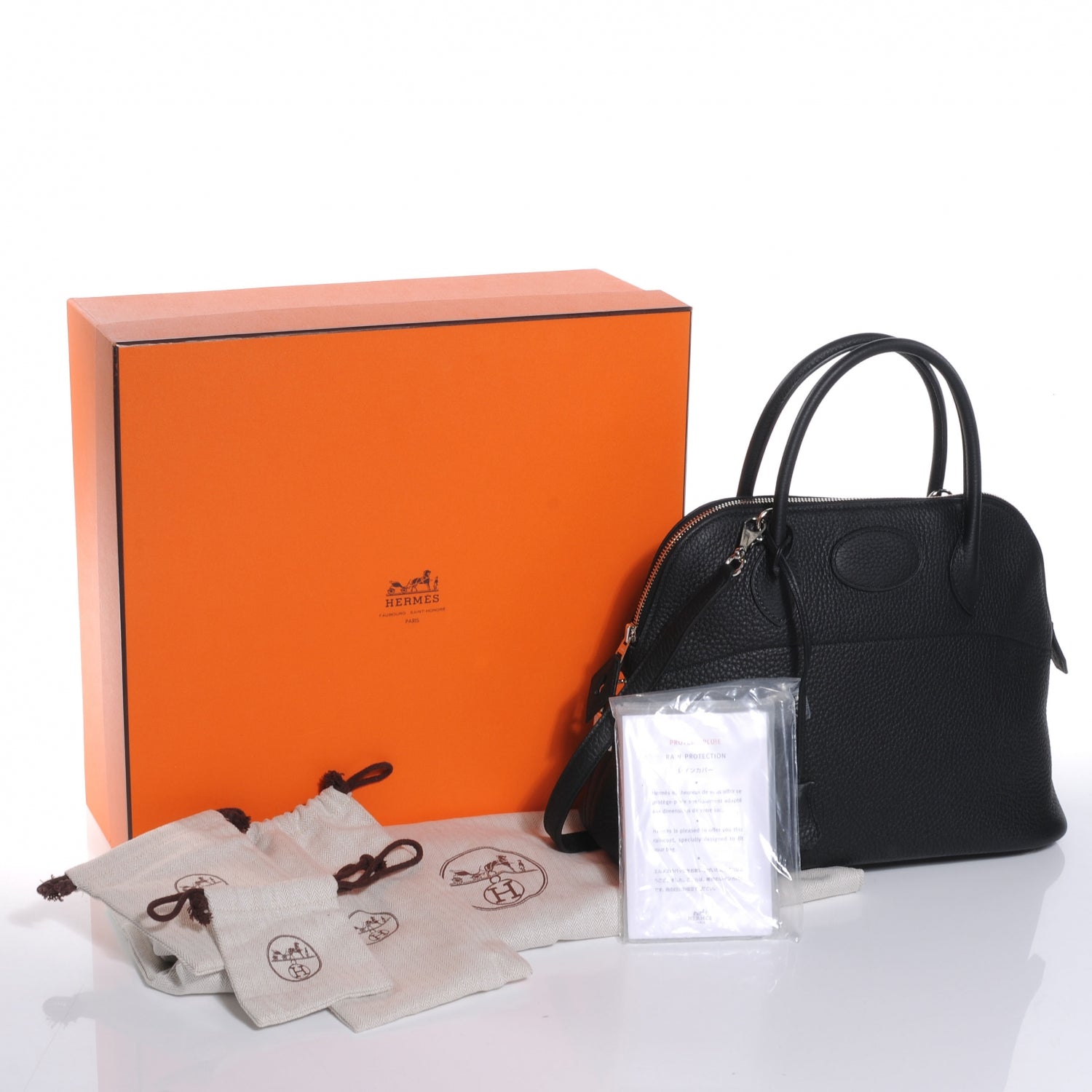 Hermes Taurillon Clemence Bolide 31 Black 5 of 9