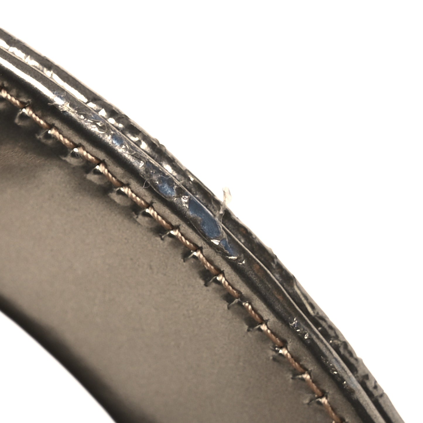 Metallic Patent Micro-Cannage Medium Lady Dior Champagne