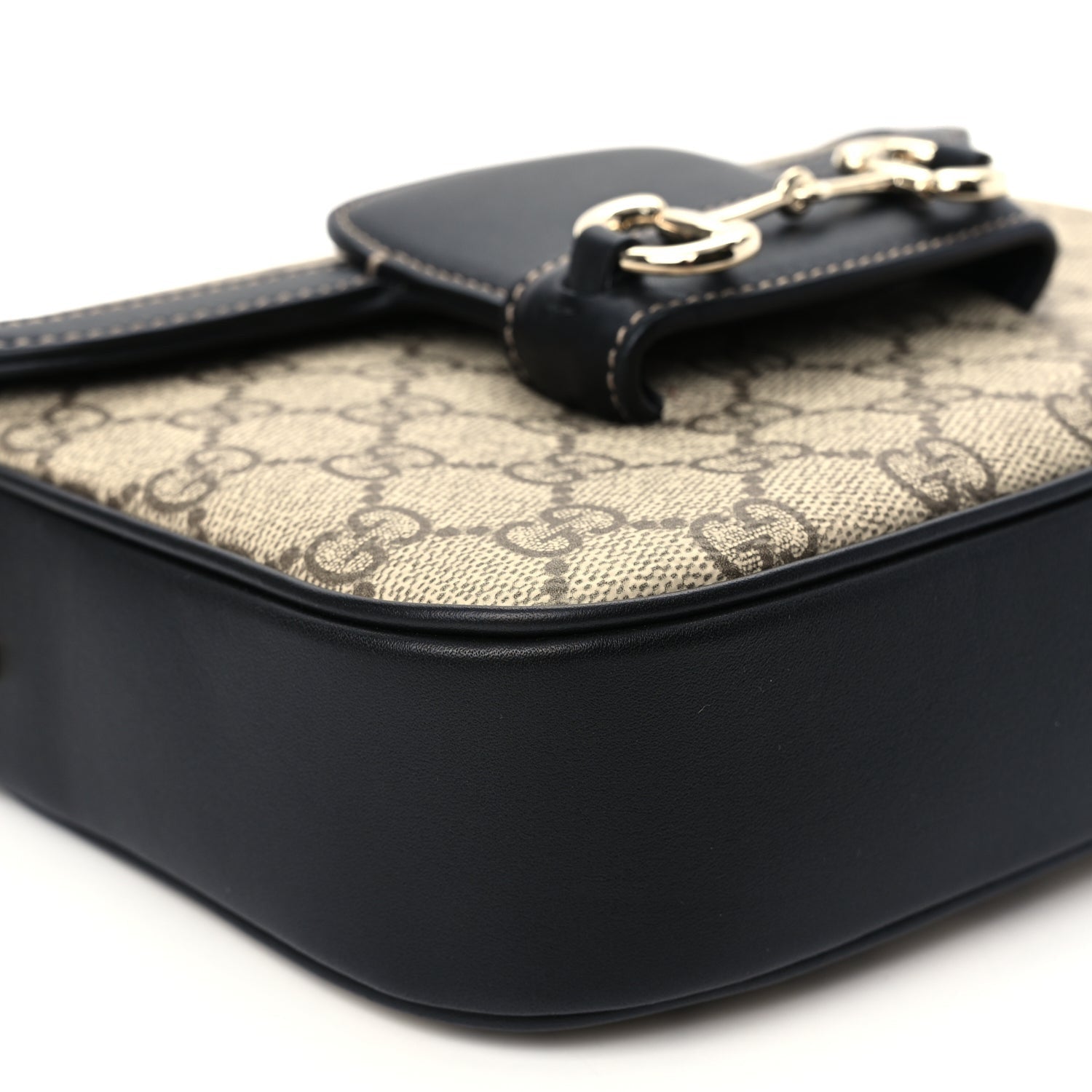 Gucci Supreme Monogram Horsebit 1955 Soft Small Shoulder Bag  GG Supreme Monogram 8 of 9