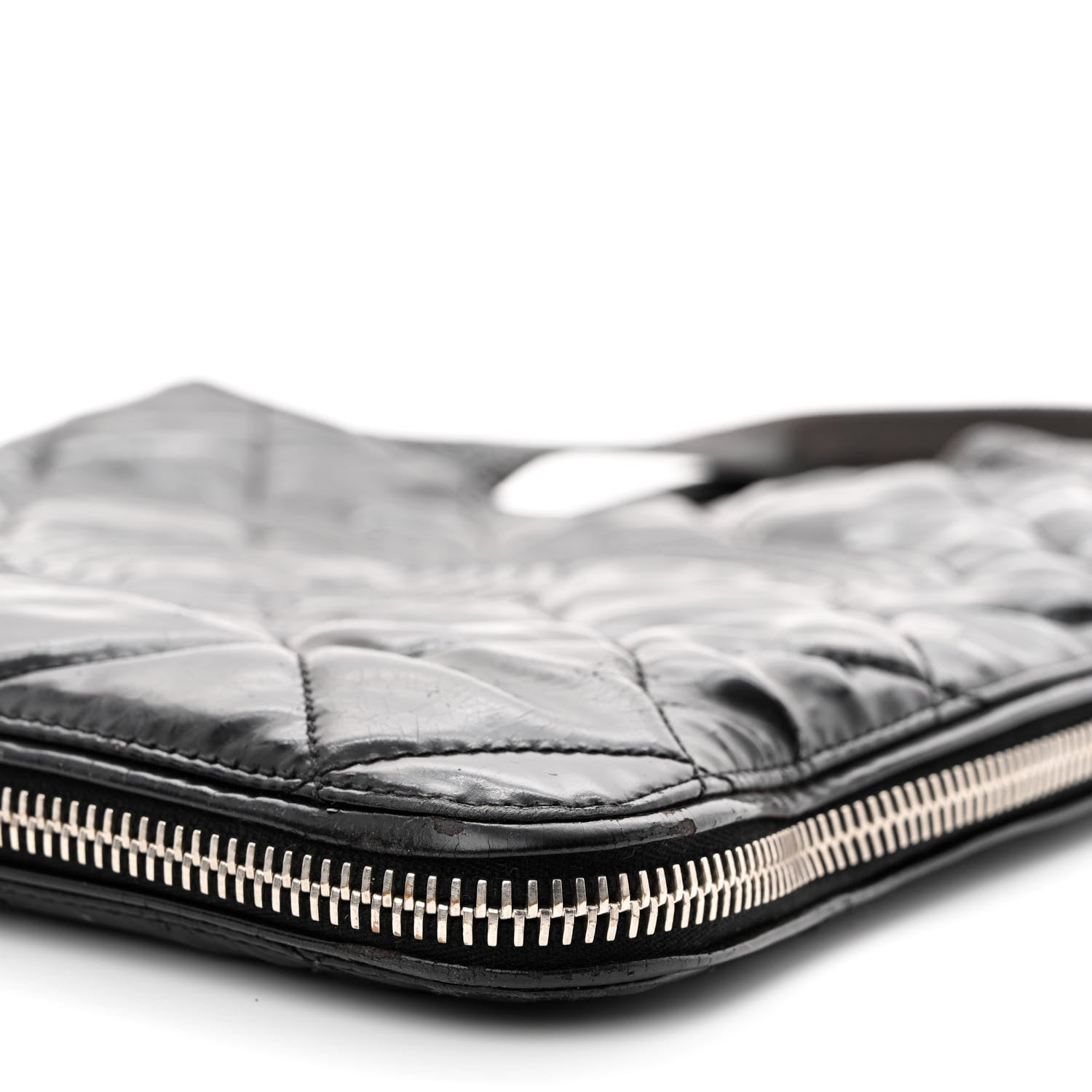 Chanel Patent Quilted Expandable CC Shoping Tote Black 10 of 20