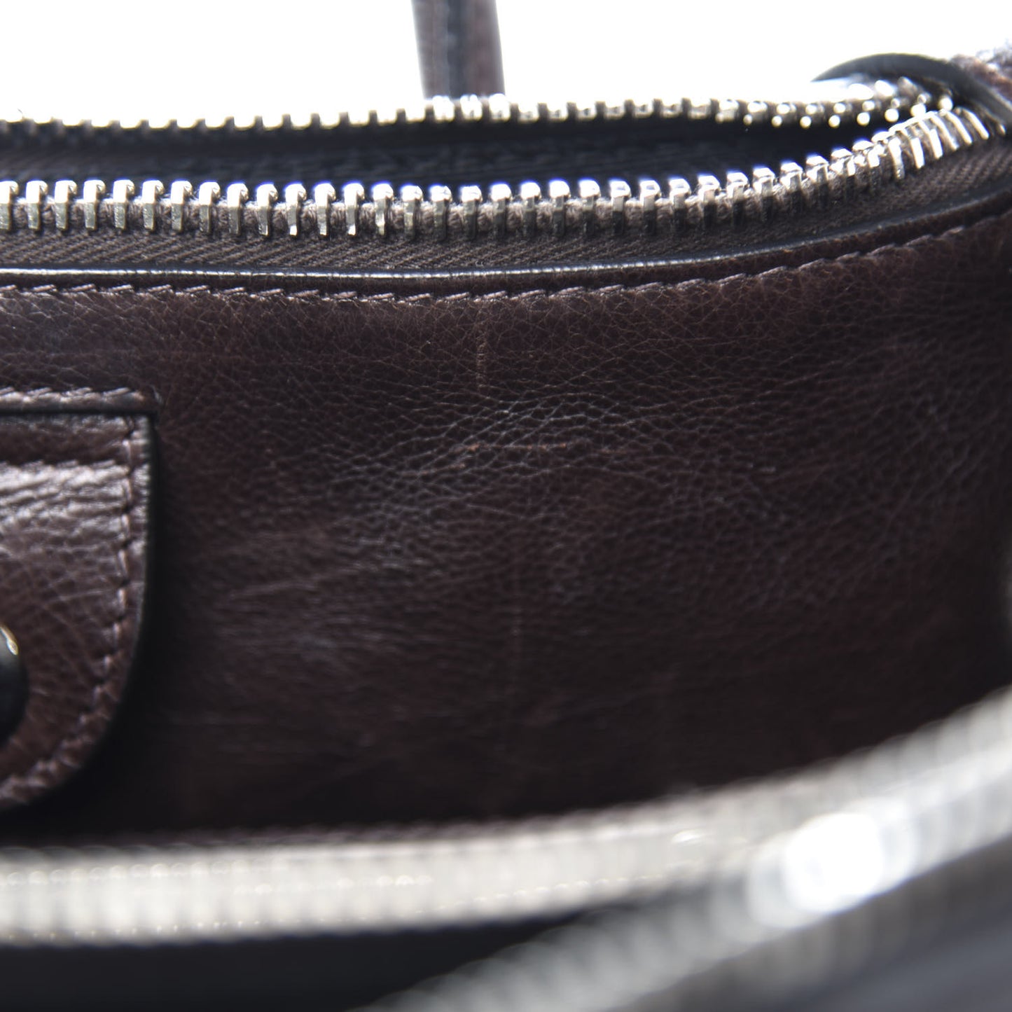 Glace Calf Twin Pocket Tote Black