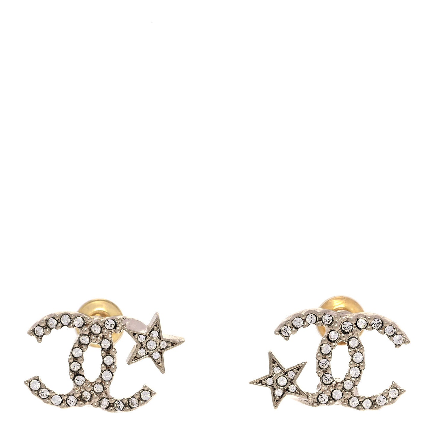 Crystal CC Starfall Earrings Gold