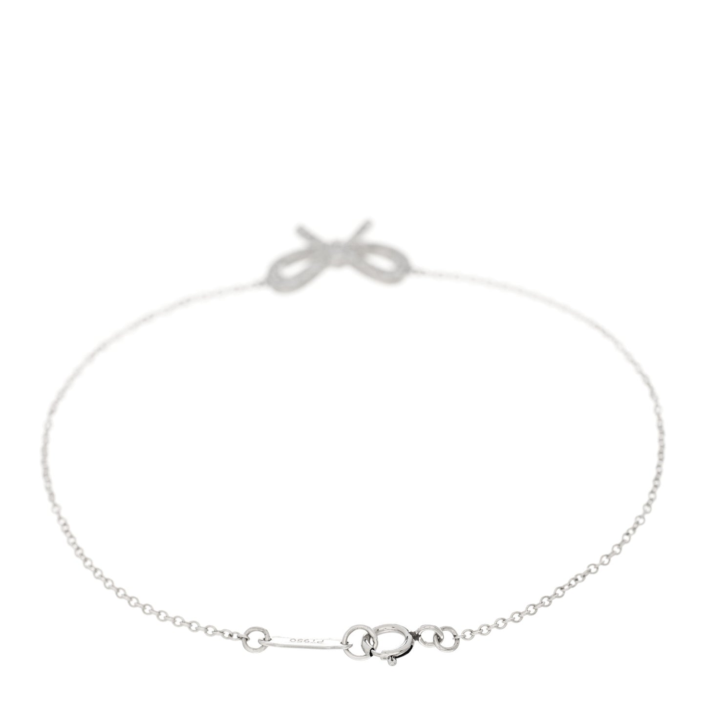 Platinum Diamond Bow Bracelet