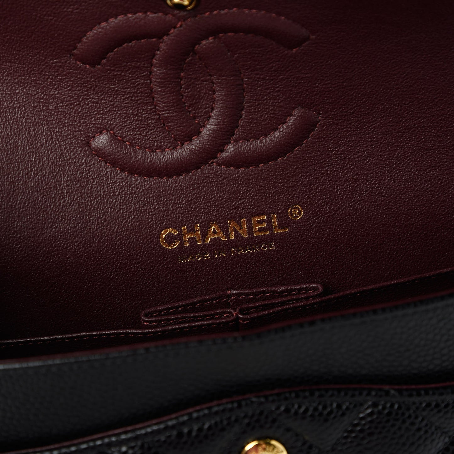 Caviar Quilted Small Double Flap Black