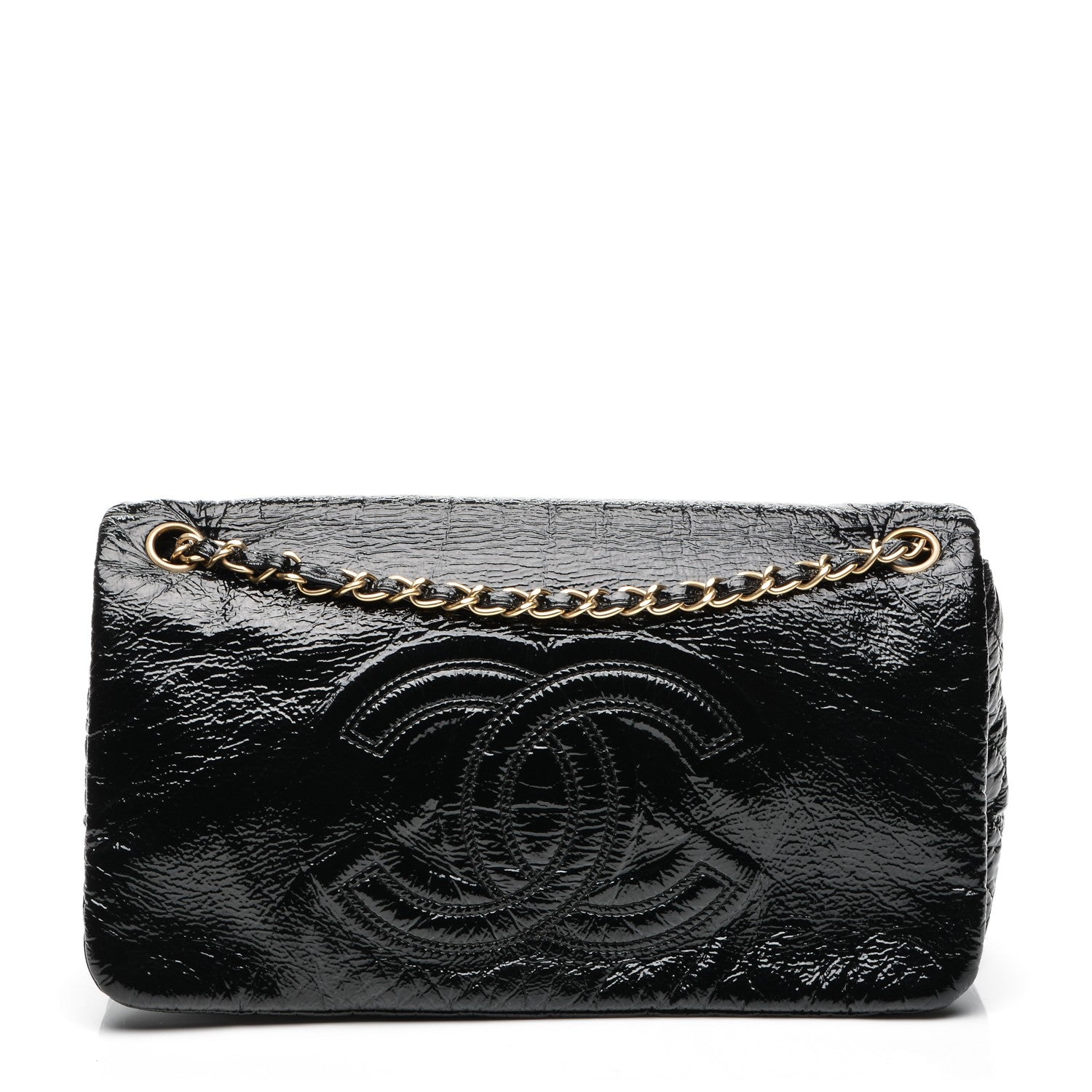 Chanel Vinyl Medium Rock and Chain Flap Black 1 of 7