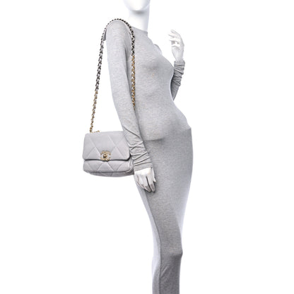 Chanel Lambskin Quilted Medium Chanel 19 Flap Grey 2 of 10