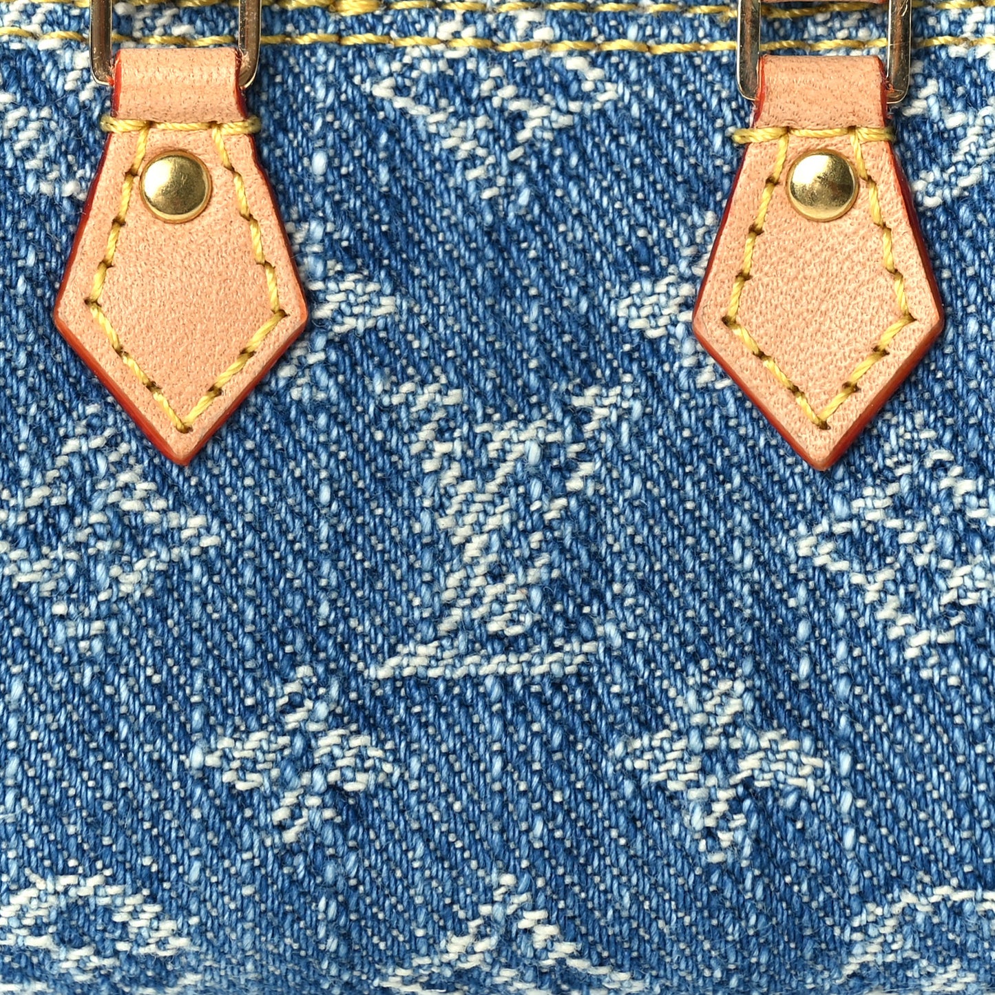 Monogram Micro Speedy Bag Charm Denim Sunset Blue