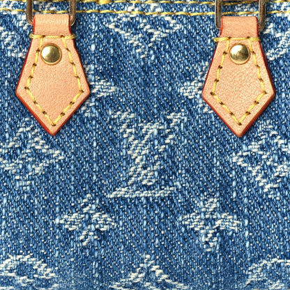 Louis Vuitton Monogram Micro Speedy Bag Charm Denim Sunset Blue 6 of 8