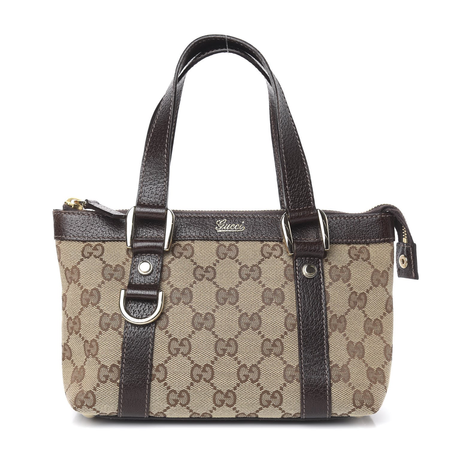 Gucci Monogram Small Abbey Tote Dark Brown 1 of 10
