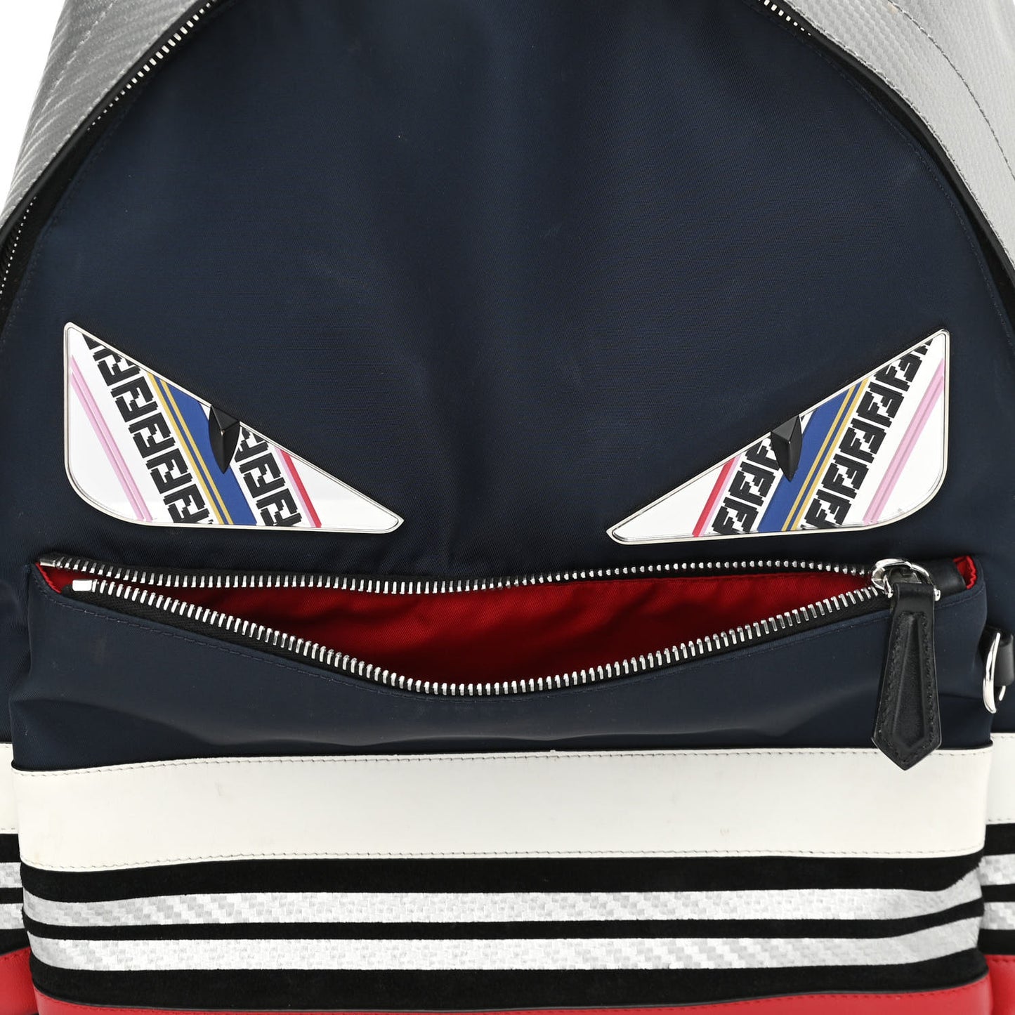 Nylon Vitello Elite Monster Backpack Navy Silver Multicolor