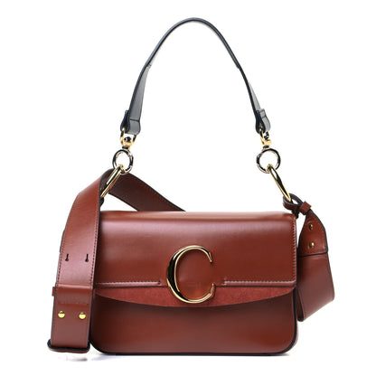 Chloe Calfskin Small C Double Carry Sepia Brown 1 of 5