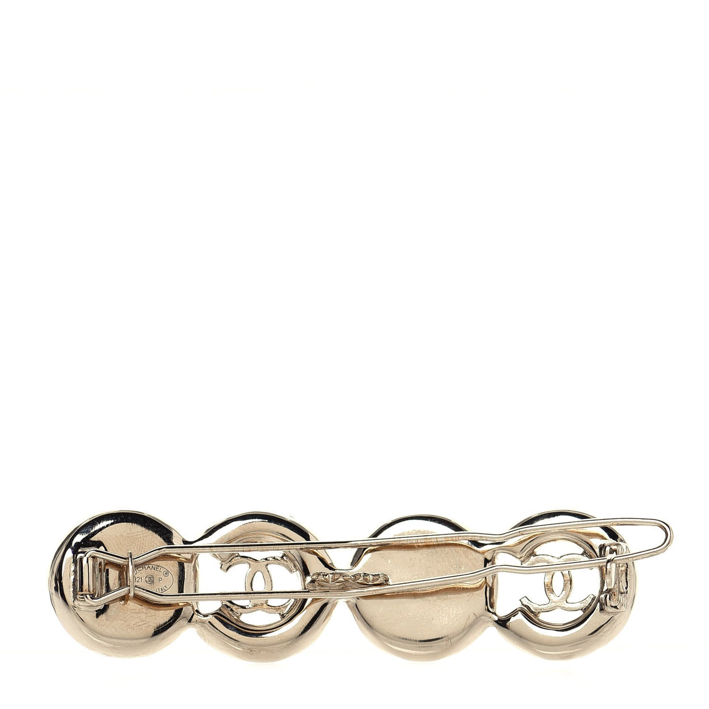 Pearl Coco Hair Clip Barrette Gold