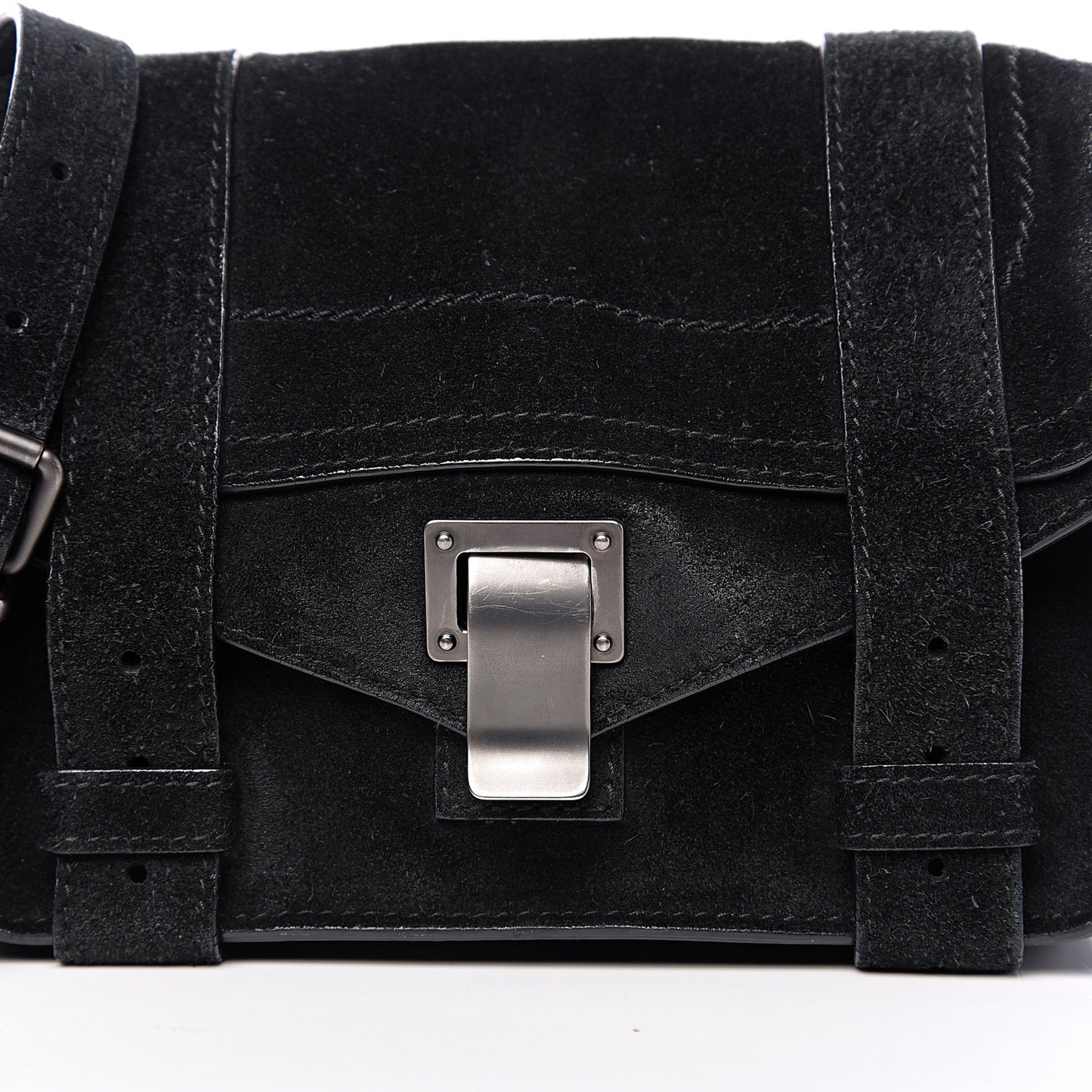 Suede PS1 Mini Pouch Messenger Bag Black