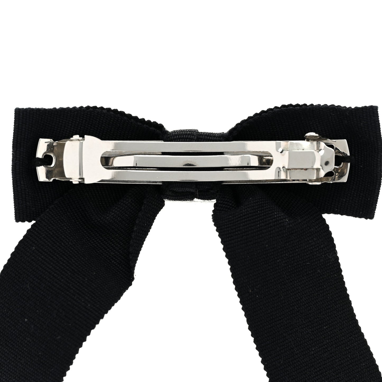 Canvas Bow CC Hair Clip Black