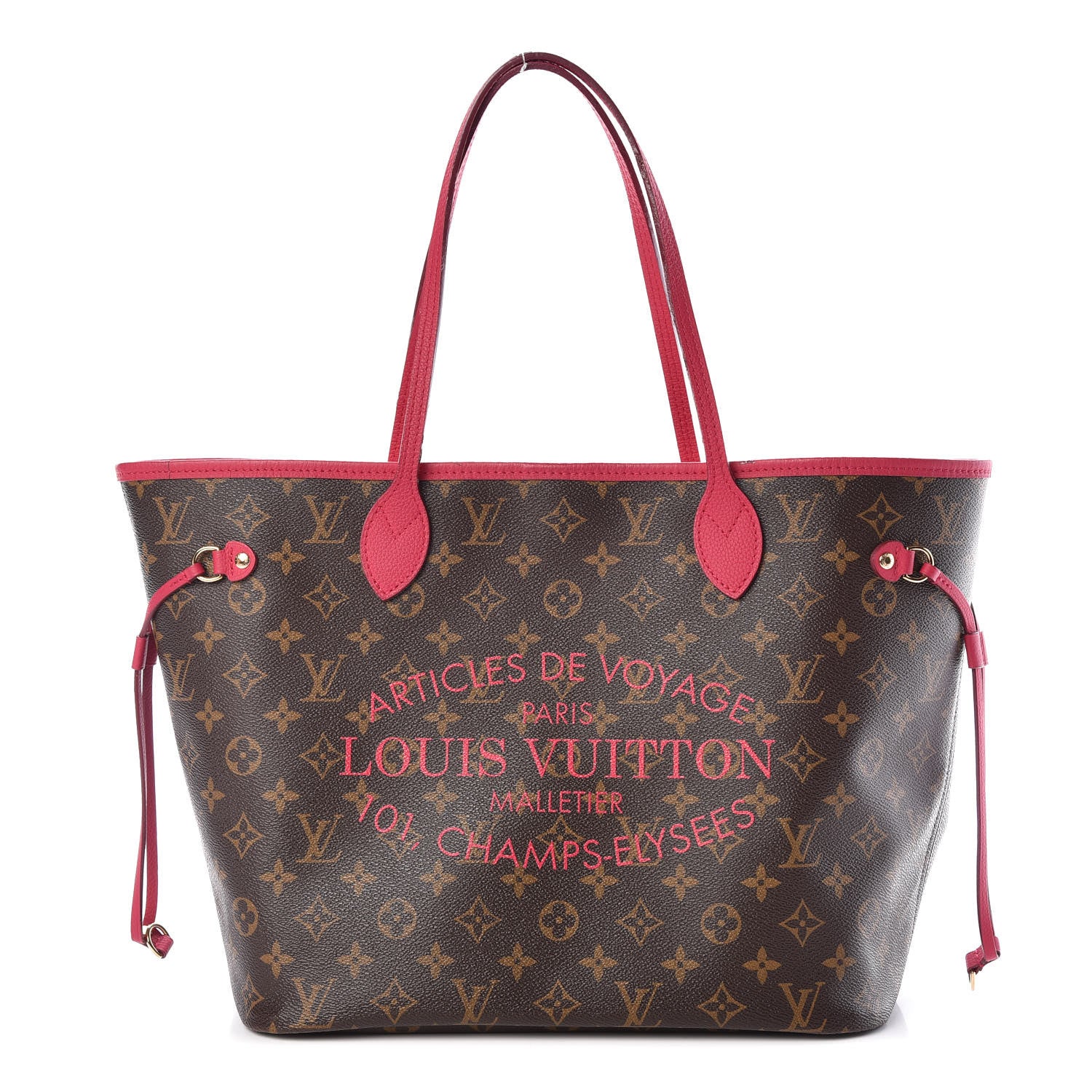 Louis Vuitton Monogram Articles de Voyage Ikat Neverfull MM Rose Indien 1 of 13
