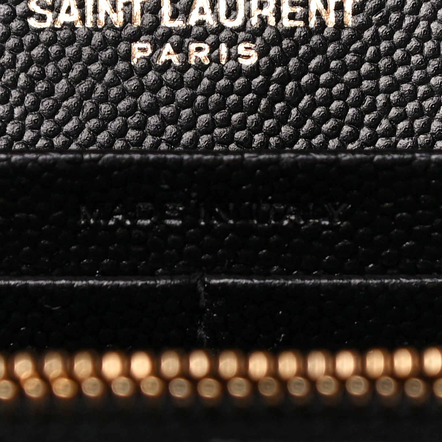 Grain De Poudre Mixed Matelasse Triquilt Monogram Chain Wallet Black