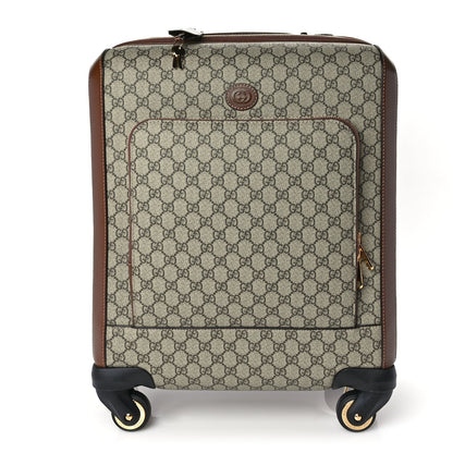 Gucci GG Supreme Monogram Azalea Calfskin Retro Interlocking G Carry On Trolley Brown Sugar 1 of 8