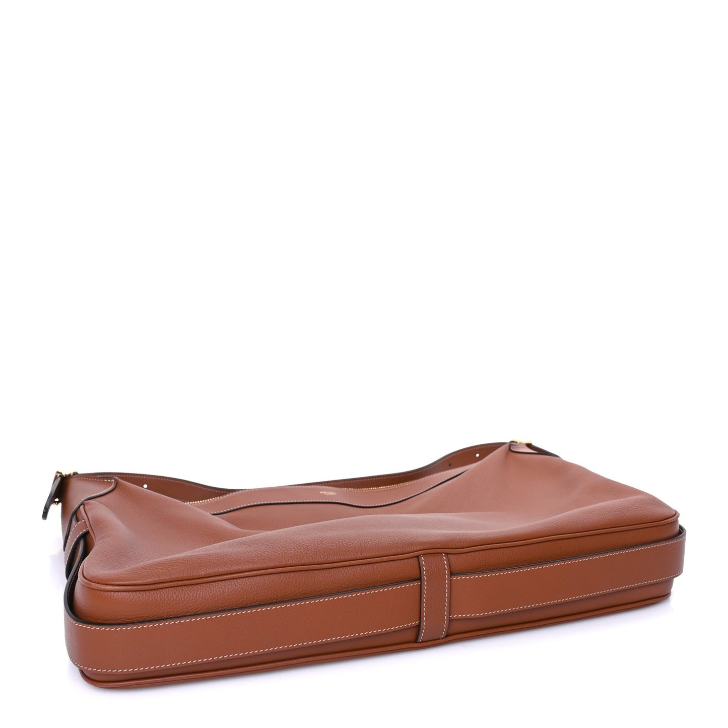 Supple Calfskin Large Romy Shoulder Bag  Tan