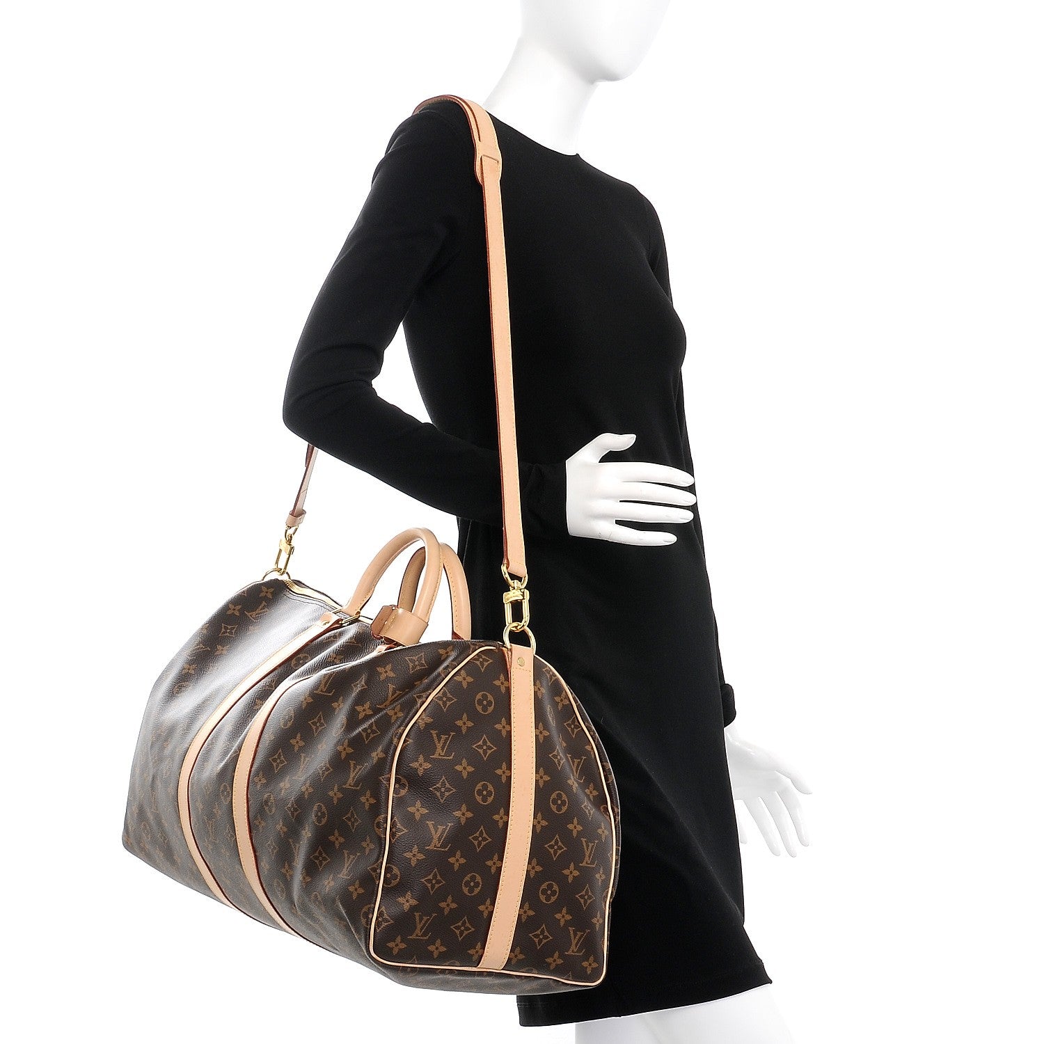 Louis Vuitton Monogram Keepall Bandouliere 55 3 of 13