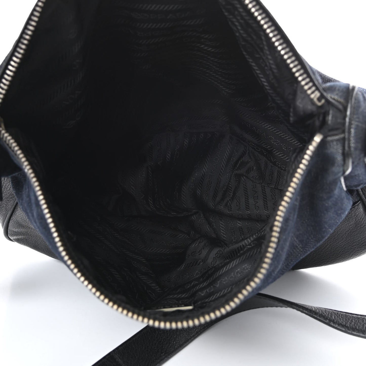 Denim Goatskin Messenger Bleu