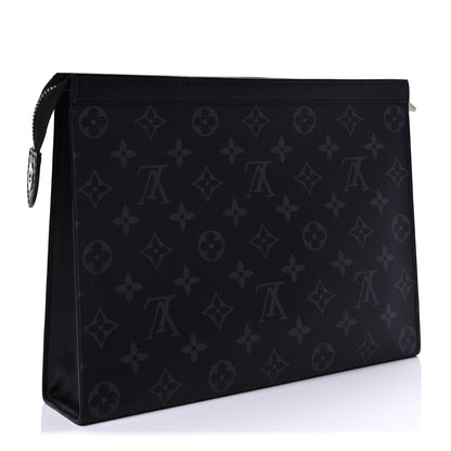 Louis Vuitton Monogram Eclipse Pochette Voyage MM Black 2 of 8