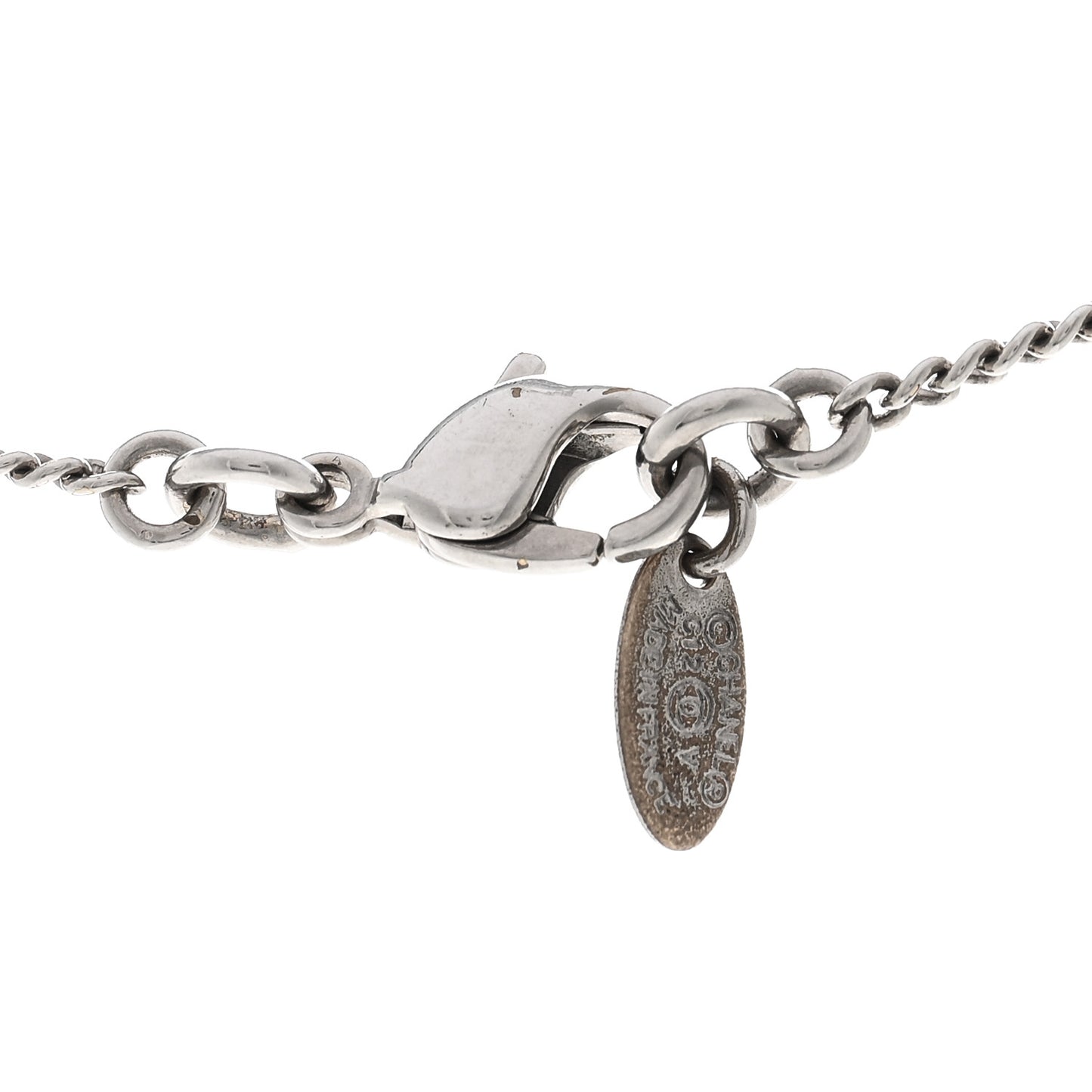 Crystal Timeless CC Necklace Silver