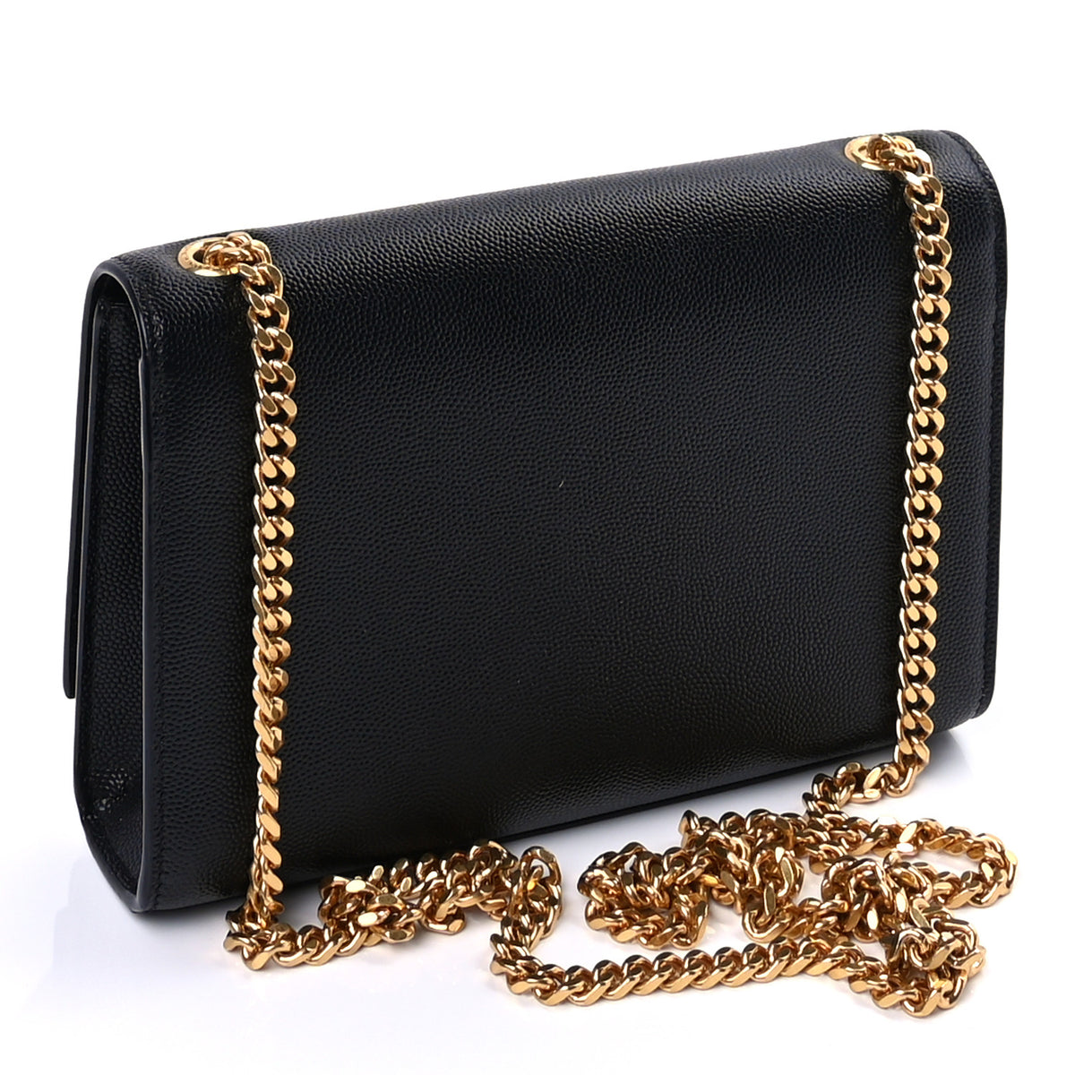 Grain De Poudre Medium Classic Monogram Kate Satchel Black