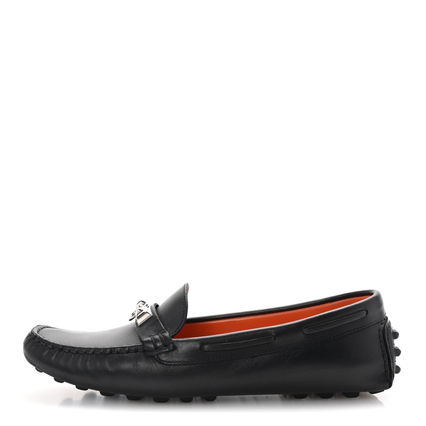 Supple Calfskin Mens Irving Driving Moccasin Loafers 37 Black