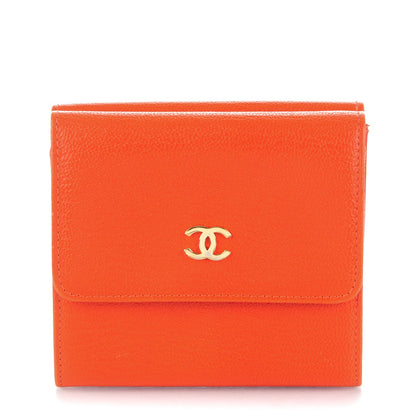 Chanel Goatskin Compact CC Flap Wallet Orange 1 of 9