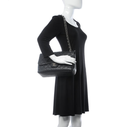 Chanel Caviar Quilted Jumbo Double Flap Black 2 of 12