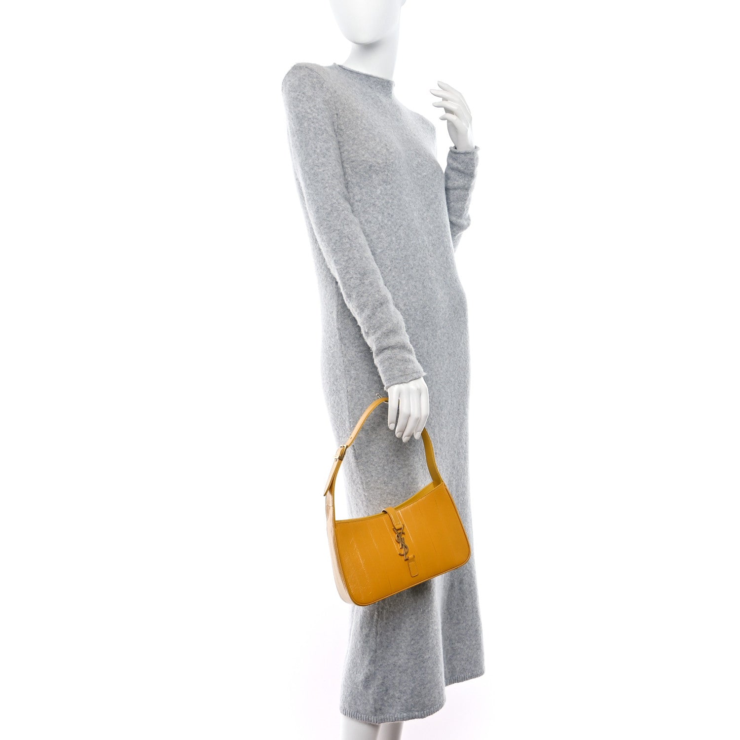 Saint Laurent Eelskin Le 5 A 7 Hobo Mimosa Yellow 2 of 8