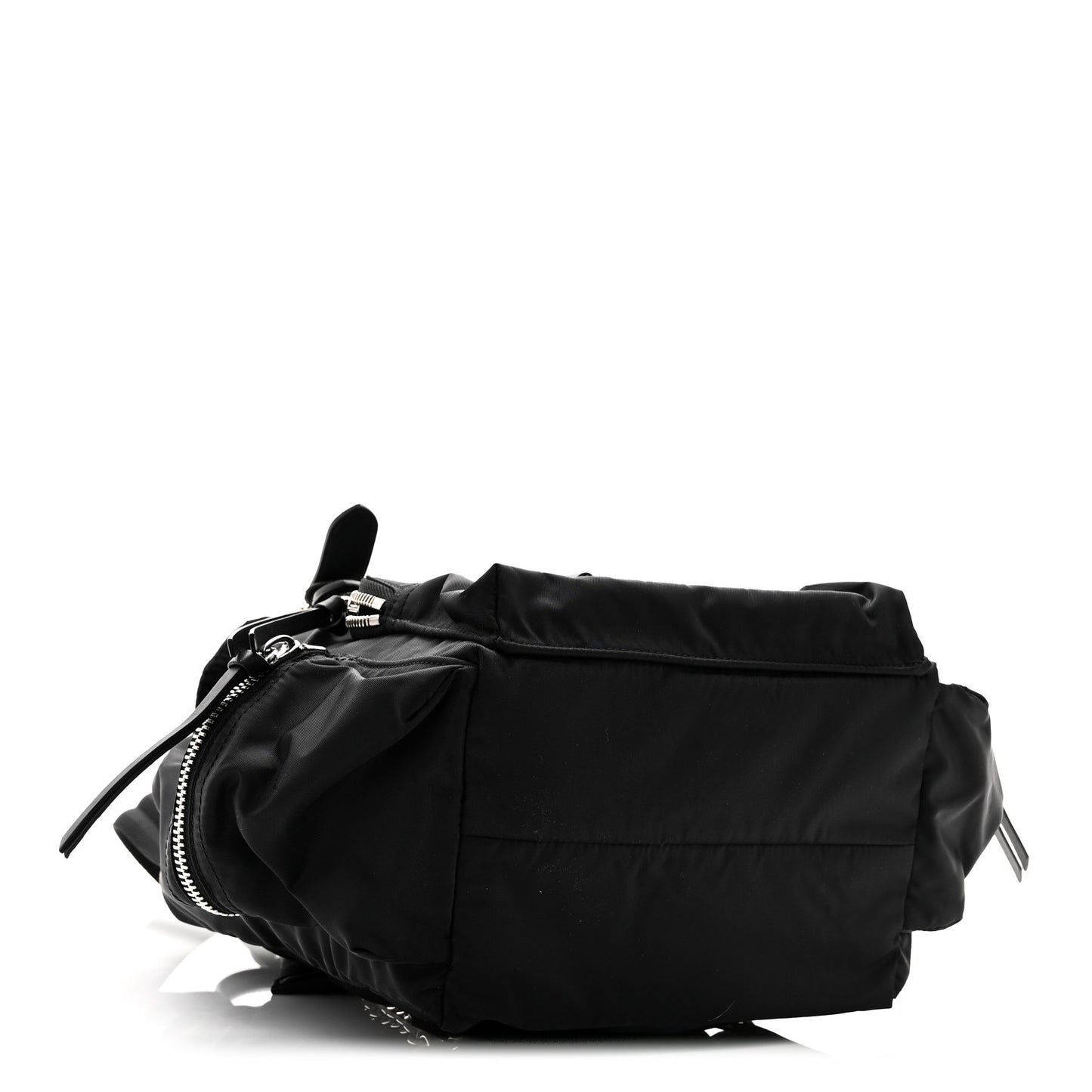 Nylon Medium Crossbody Rucksack Backpack Black