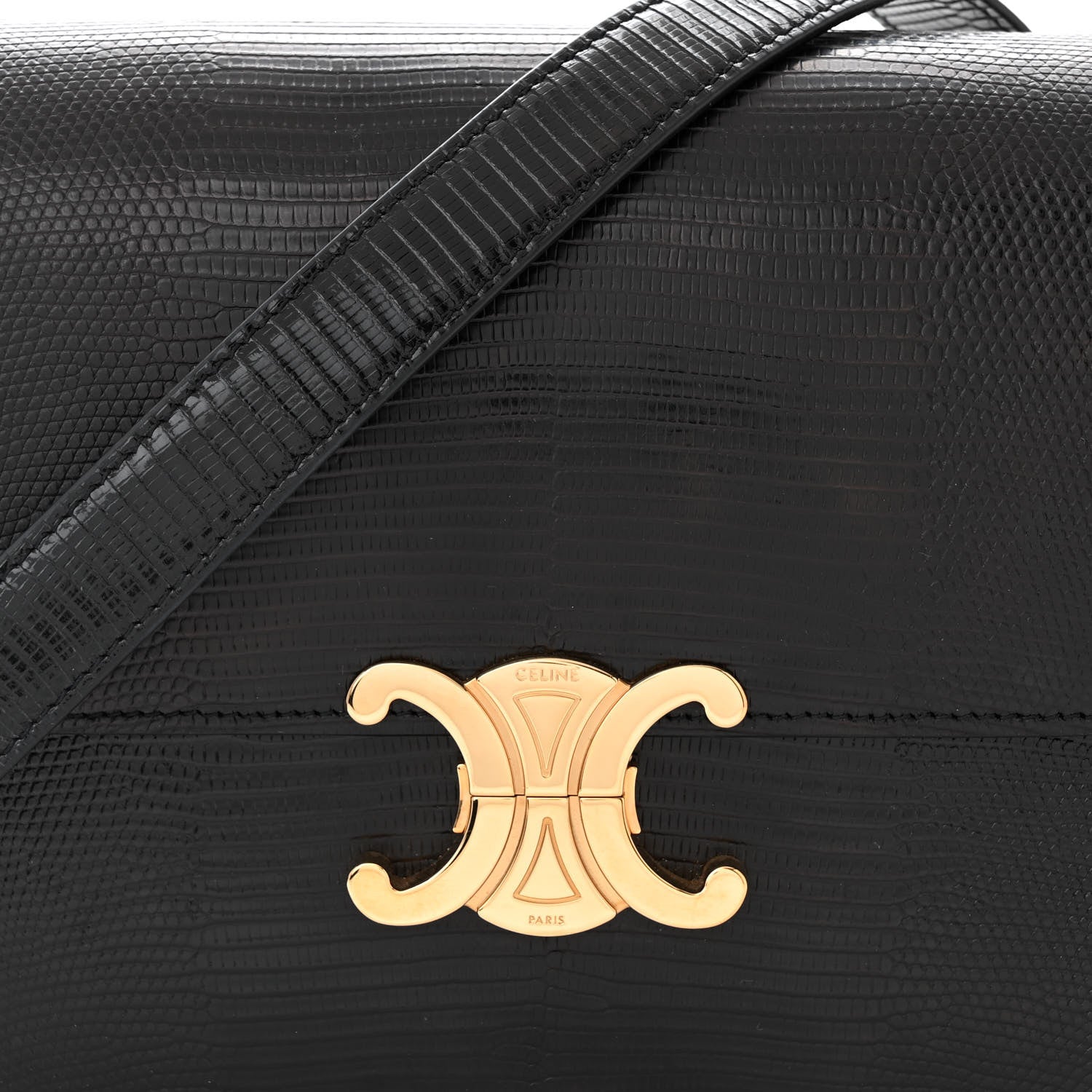 Celine Lizard Medium Triomphe Black 8 of 10