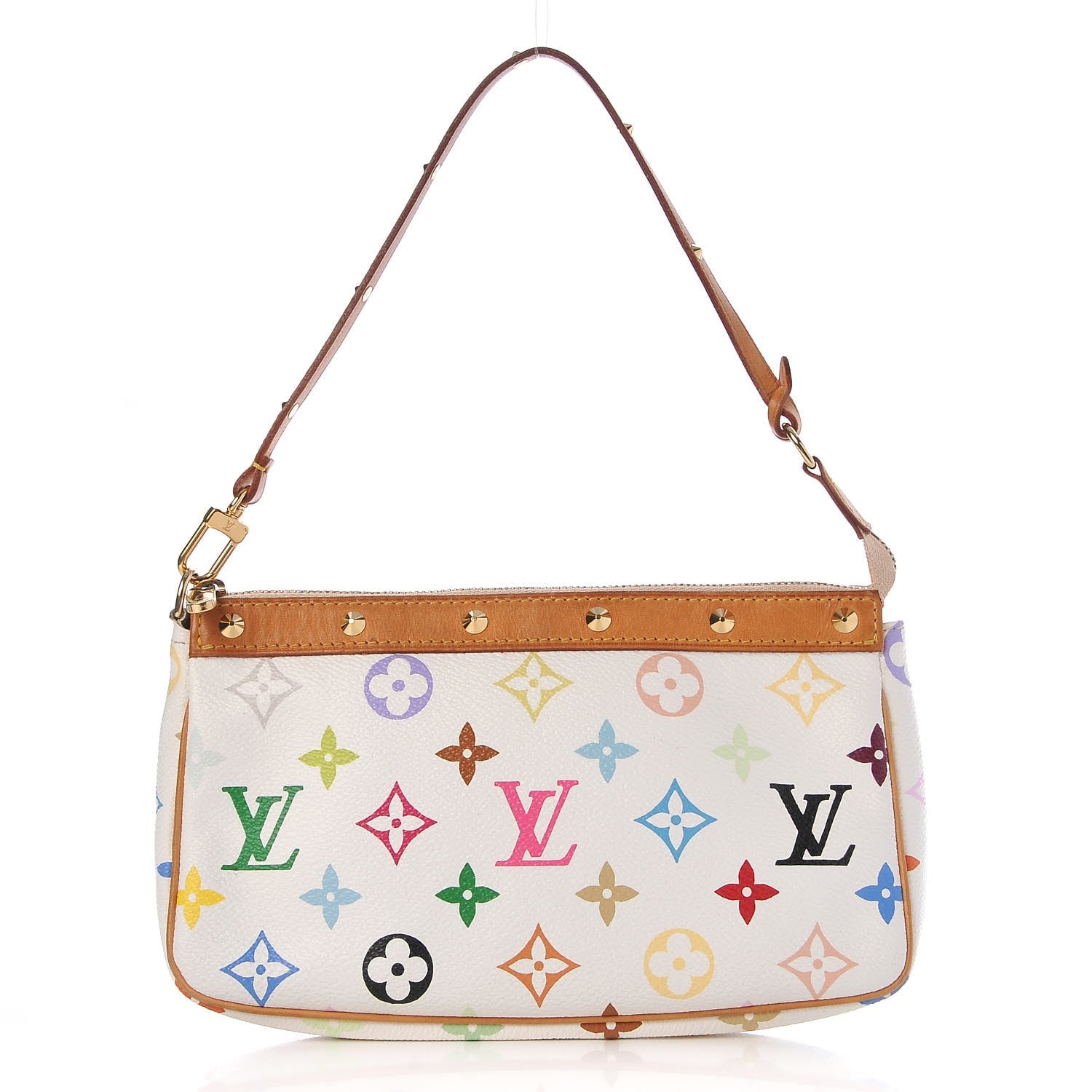 Louis Vuitton Monogram Multicolor Pochette Accessories White 1 of 8
