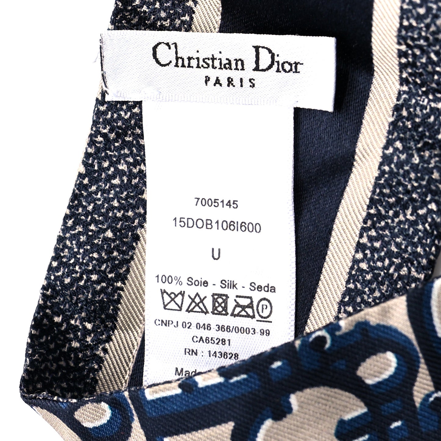 Silk Oblique Mitzah Scarf Blue