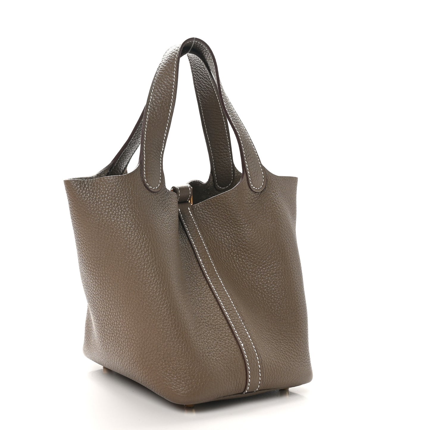 Taurillon Clemence Picotin Lock 18 PM Etoupe