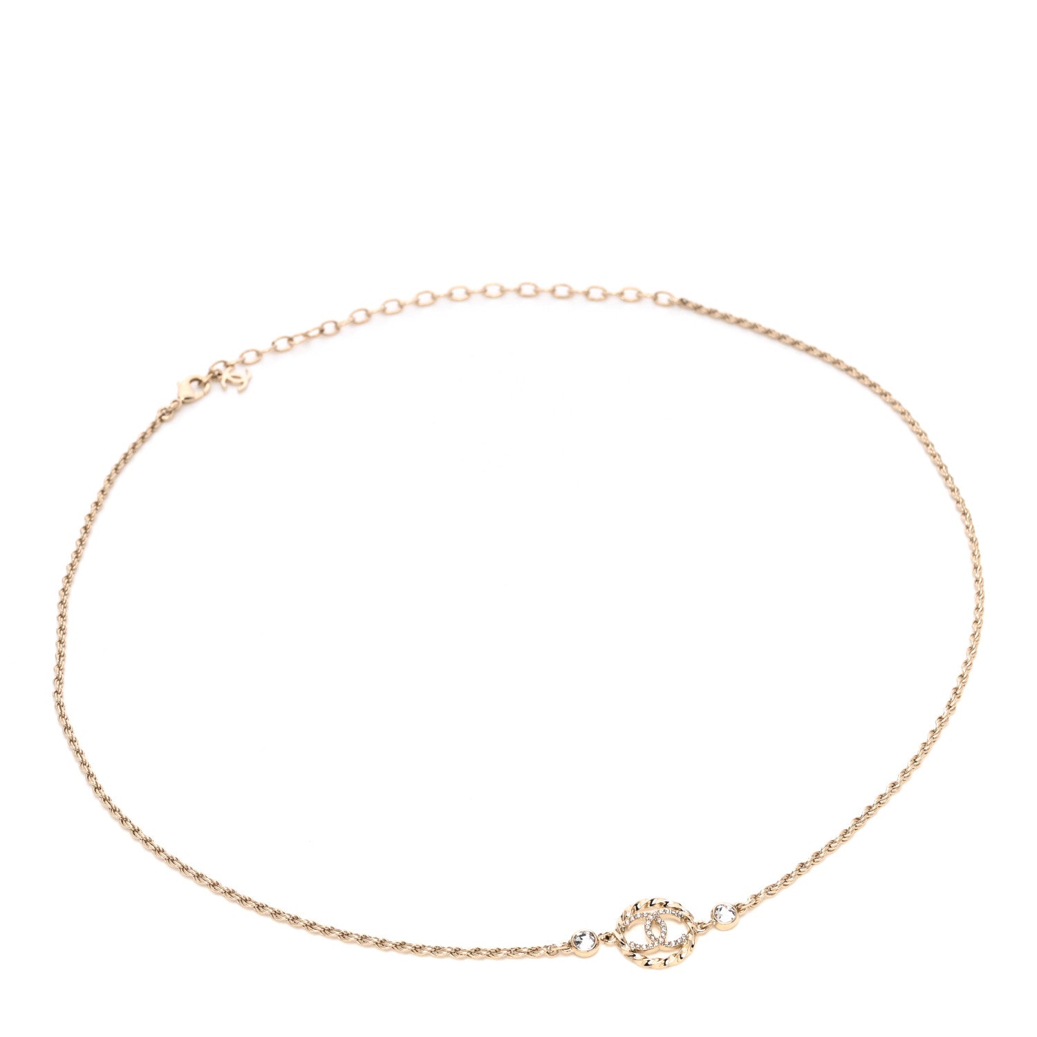 Chanel Metal Crystal CC Chain Belt Gold 1 of 4