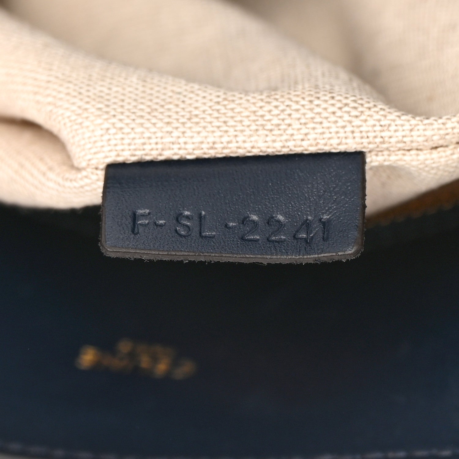 Celine Canvas Calfskin Small Vertical Cabas Vanilla Navy 8 of 11